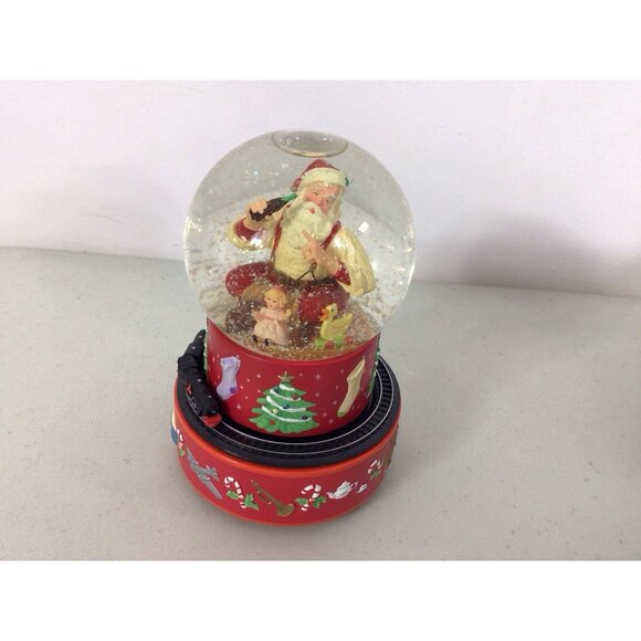 Hallmark 2001 Coca-Cola Santa Christmas Musical Snow Globe Holiday Seasonal - Picture 5 of 7